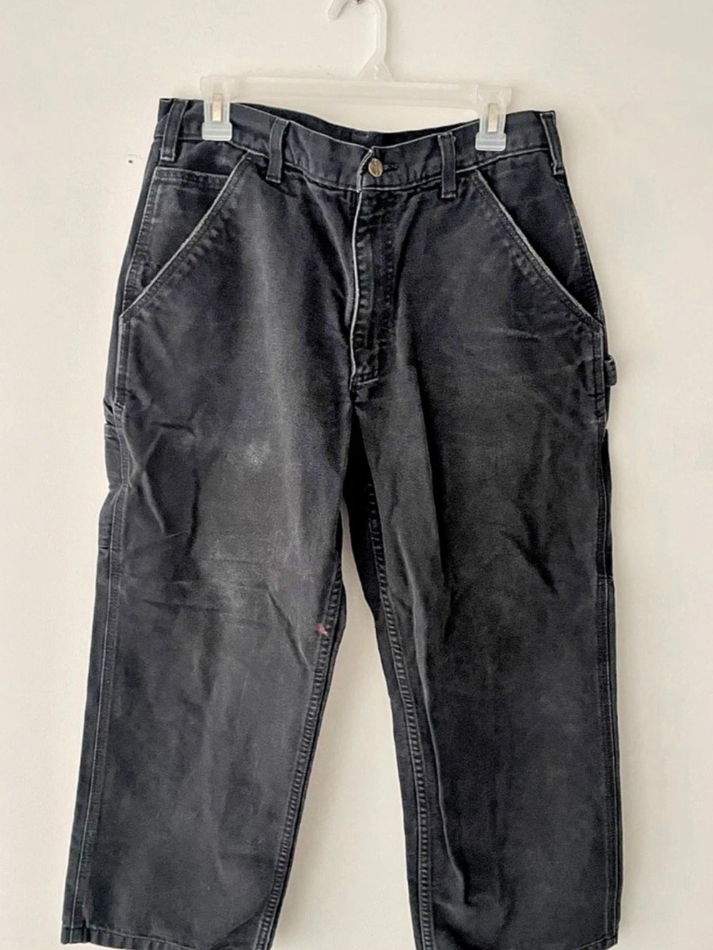 Carhartt B11 Men's Black Canvas Carpenter Pants Size 33